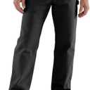 Carhartt Men's Loose Straight Washed Duck Lined Dungaree (34W x 32L, Black)