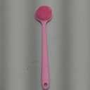 DNC Soft Silicone Back Scrubber Shower Bath Body Brush with Long Handle (Pink)