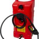 Scepter Duramax Flo N Go 14 Gallon (53 Liter) Fueling Station, Portable Gas Caddy and Fuel Transfer Pump with 10' Hose for Lawn Mower, Farm, Marine, and Home Use, Gasoline Only, Red (2024 Version)