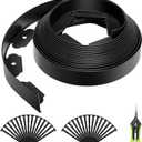 VIVOSUN Landscape Edging Kit 33ft Long 2in High, No-Dig Plastic Garden Border Edging with 30 Anchoring Spikes & Scissors, Black