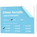 CALPALMY (2-Pack) 12x24 Inch Clear Acrylic Sheet - 1/4 Inch Thick Acrylic Plexiglass Panel for Laser Cutting, DIY Crafts, Signage, and Engraving Projects