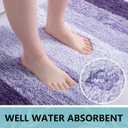 Arotive Microfiber Bathroom Rugs, Shaggy Soft and Absorbent Bath Rug, Non-Slip, Thick Plush Machine Washable Dry Bath Mats for Bathroom, Tub and Shower, 44x32, Dark Purple, Rectangular