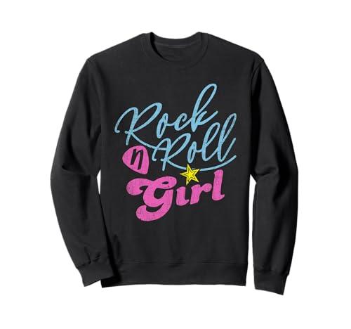 Halloween Rock N Roll Girl Sweater Retro Costume Sweatshirt S