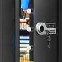 3.4 Cub Large Safes for Home Use Fire and Water Proof, Anti-Theft Digital Security Safe Box with Electronic Keypad and Key, Fire Proof Safe for Home Documents Medicine Firearm Money Valuables