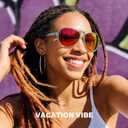 KUGUAOK Polarized Aviator Sunglasses for Women Sporty Style Running Sun Glasses Tangle Free Frame Vintage Trendy Shades