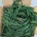 24" Norfolk Pine Wreath for Front Door, Real Touch Norfolk Pine Wreath Artificial Green Wreath Greenery Realistic Wreath Holiday Decoration for Home Decor