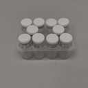 10 Pack 2ml Sterile Vials for Injections, Self-Healing Port, Empty Vials for Injection with Aluminum Flip Off Cap, Autoclavable Borosilicate Glass Vials for Essential Oils, Powder & Lab Storage