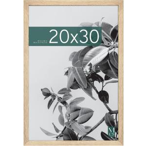 MCS Studio Gallery 20x30 Poster Frame Natural Woodgrain Engineered Wood, Vertical & Horizontal Wall Hanging Large Picture Frame for Photos, Posters & Art Prints (1-Pack)