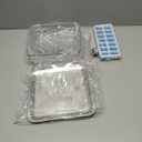 Meanplan 8 Pcs Chilled Serving Tray for Parties & Reusable Freezable Ice Mat Sheets for Coolers and 11.8" Ice Mat Chill for Food Trays 9" Cold Served Trays for Cheese Deli Meat Veggie Plates Picnics