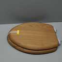 Wood Toilet Seat in Oak, Elongated, Soft Close, Magnetic Quick-Release for Easy Cleaning, Arch-Tite Never Loosens, Adjustable Fit