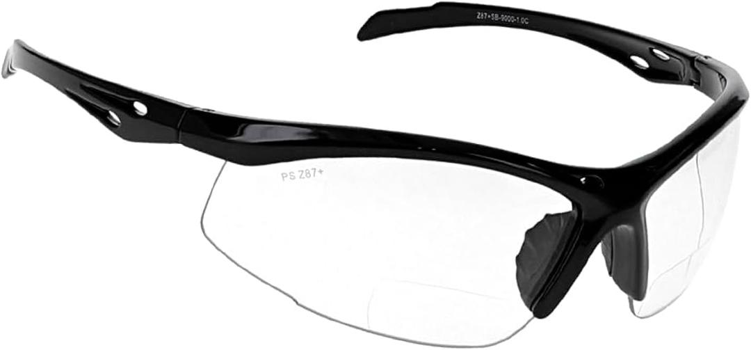 Bifocal Safety Glasses - Safety Glasses with Readers for Healthcare, Woodworkers, Motorcyclists, Workshop - Ansi Z87+ (+2.50 Diopter, Clear)