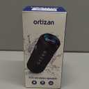 Ortizan Portable Bluetooth Speaker x Stocking Stuffers: IPX7 Waterproof, Wireless, Big Sound, Deep Bass, Dual Pairing, 30H Playtime, White Elephant Gift for Adults Men Women Teen Boys Girls (Black)