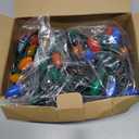 Multicolor C7 LED Christmas String Lights, 25FT Vintage Christmas Lights, Connectable Commercial Tree & Roofline Garden Wedding Decor