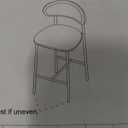 WOKER FURNITURE 26" Black Boucle Counter Stools Set of 2,Upholstered Counter Height Bar Stools with Back,Modern Bar Stools with Brass Metal Legs for Kitchen Island/Kitchen Counter