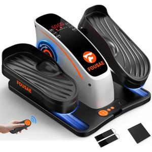 Under Desk Elliptical, Upgraded 6 Adjustable Resistance &15 Speeds Leg Exerciser While Sitting for Seniors with Forward & Reverse Direction, Ellipse Leg Exerciser with Touch Screen and Remote Control