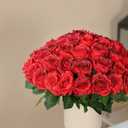 YXZZWL 60 Pcs Artificial Roses in Bulk, Fake Silk Roses Realistic Roses Stem Faux Roses Bouquet for Wedding Centerpieces Flower Arrangement Home Decor (Red)