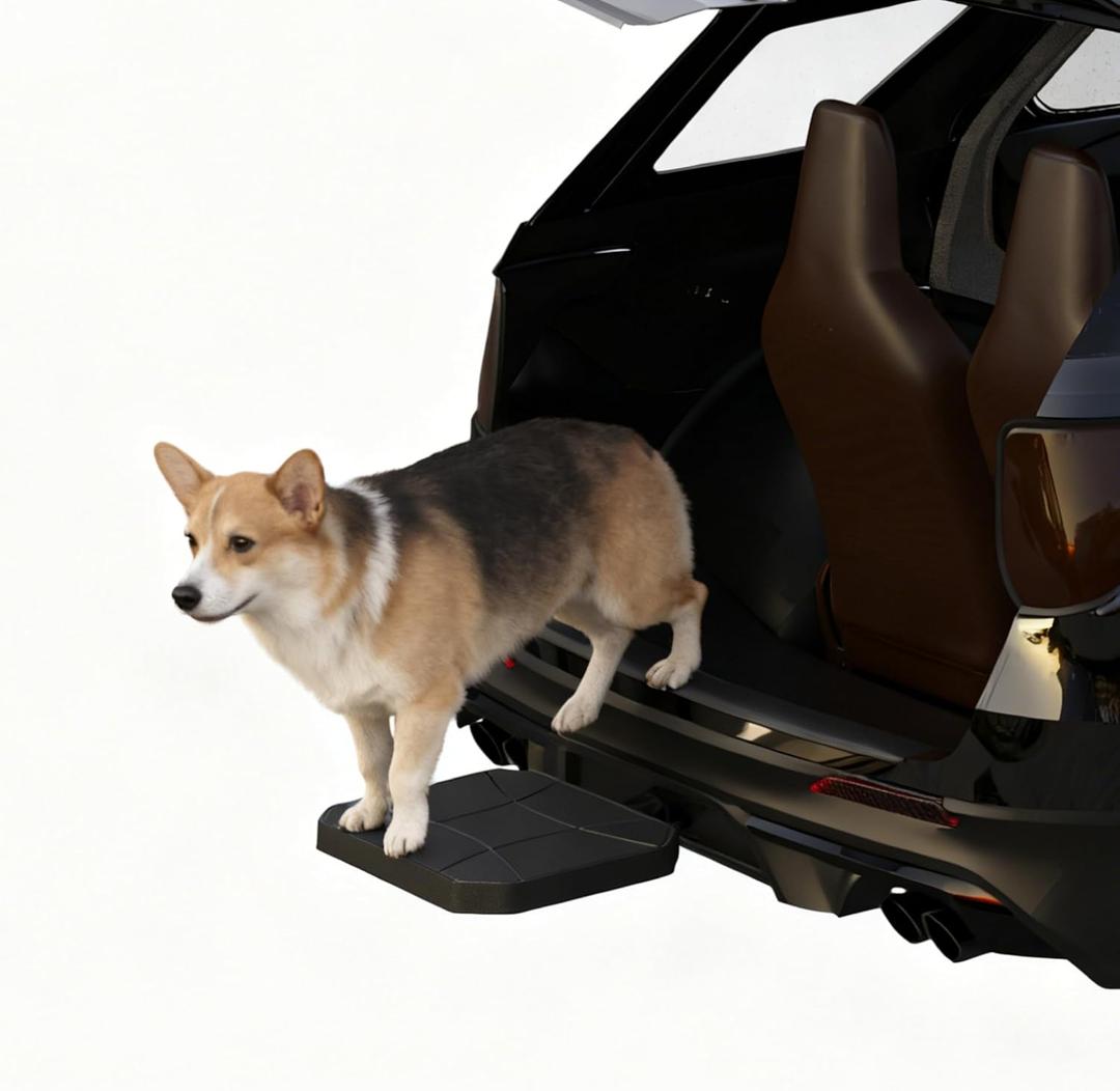 Effortless in & Out for Dogs (Car, Van, SUV) | Portable Lightweight Design | Easy Slide-in to 2-Inch Trailer Hitch Receiver | Must-Have Pet Gear