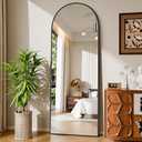 59"x16" Floor Mirror Full Length, Arched Full Length Mirror with Stand, Full Body Mirrors for Bedroom Living Room or Cloakroom Black