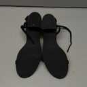 Coutgo Womens Strappy High Heels Chunky Heeled Sandals Bow Tie Lace Up Open Toe Pumps Dress Wedding Comfortable Shoes,Black,Size 6