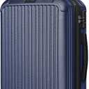 LIGHT FLIGHT 20 Inch Carry On Luggage 22x14x9 Airline Approved, Dark Blue