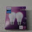 PHILIPS ULTRA DEFINITION 60W EQUIVALENT DAYLIGHT A19 MEDIUM LED LIGHT BULB, FROSTED, Pack of 2