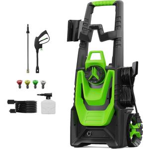 Pressure Washer 5000 PSI 3.4 GPM Power Washer 20FT Hose and 35FT Power Cord Pressure Washer with 500ML Foam Canno for Car, Road, Yard Cleaning Green