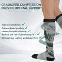 likloks Compression Toe Socks for Men & Women Over-The-Calf (OCT) Athletic Running Printed Socks with Toes (3 Pairs) (S)