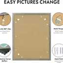 Hongkee 16x20 Frame, Rustic Grey Wood Style - Display Posters 11 x 14 with Mat or 16x20 without Mat, Wall Mounting Horizontal and Vertical, 1 Pack