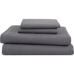 3 Piece Twin Sheets Set | Twin Bed Sheets Set – Light Weight, Soft Breathable Sheets | Brushed Cotton Rich Blend | Secure-Fit, Wrinkle Resistant, Durable, Easy Care Bed Sheets | Comfy Sheets | Gray
