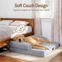 Comfort Expression Extra Large Dog Bed Orthopedic - XL Washable Pet Bed for Big Dog Waterproof Pet Couch Memory Foam Sofa Bolster with Removable Cover - 42 x 30