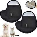 2 x 2 Pcs Pet Hair Remover Gloves for Cats & Dogs, Electrostatic Cat Hair Remover Dog Grooming Gloves, Reusable Pet Hair Cleaning Tool Washable Pet Hair Mitt for Carpet Curtain Clothing Couch Car Seat