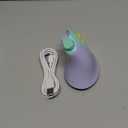 seenda Ergonomic Mouse Wireless, MOU-302 Bluetooth Vertical Mouse Rechargeable, Optical Mice with 1000/1600/2400 DPI, Volume Knob, 3 Multi-Device Connectivity for Computer/PC/Laptop/Mac, Purple