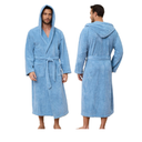 Men's Bathrobes with Hood, Soft Long Towel Robe for Men - Super Absorbent Quick Dry yet Warm, L/XL