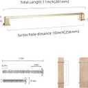 COTYKILEY 6 Pack 10 Inch(256mm) Brushed Brass Cabinet Handles Gold Kitchen Cabinet Pulls Cabinet Door Handles Kitchen Cabinet Hardware Cupboard Drawer Pulls Dresser Handles