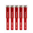 Dry Diamond Drill Bits Set - FOCSTOL 5pcs 10mm Diamond Hole Saw Kit with Round Shank for Ceramic Porcelain Tile Marble Granite (3/8''(10mm))