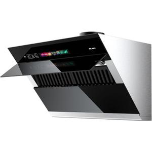 BRANO Range Hood 30 inch with 900CFM, Voice/Gesture Sensing/Touch Control Panel, Unique Side-Draft Design for Under Cabinet Modern Kitchen Hood, Ducted/Ductless Convertible (Black)