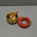 Tibetan Singing Bowl Set - 4 Inch Sound Bowls with Wooden Mallet and Cushion, Mini Meditation Bowl for Yoga, Mindfulness, Chakra Healing, Stress Relief, Bath Relaxation