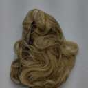 RightOn 22 Inches Blonde Mix Brown Wig Long Curly Mix Blonde Wig with Bangs Long Wavy Wig for Halloween Cosplay Costume Party