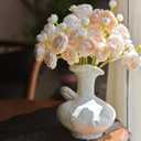 Letjolt Ranunculus Artificial Flower Light Champagne Silk Flowers Faux DIY Bouquet for Wedding Engagement Centerpieces Arrangements Bridal Shower Decorations Home Decor 18pcs