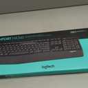 Logitech MK345 Wireless Keyboard and Mouse Combo with Palm Rest, 2.4 GHz USB Receiver, Compatible with PC, Laptop, Black