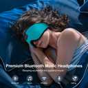 Bluetooth Sleep Headphones White Noise Sleep Mask | 3D Eye Mask for Sleeping | 38 Relaxing Soothing Sounds | 16hrs Playingtime3