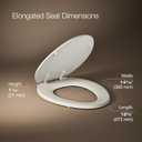 Kohler K-4647-47 Stonewood Molded-Wood with Color-Matched Plastic Hinges Elongated Toilet Seat, Almond