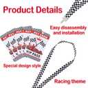 10 Sets Racing VIP Pass Cards with Checkered Lanyard Racing Lanyards Bulk PVC VIP Passes with Lanyard for Fast One Party Favors Race Car Decorations Event Gamer Race Car Theme Birthday Party