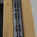 FDW 6 Foot Outdoor Dining Table, Foldable Portable Rectangular Plastic Folding Table with Built in Carrying Handle for Party and Wedding Use, Black