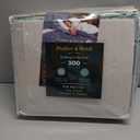 Feather & Stitch Softest 100% Cotton Sheets, 300 Thread Count Percale Weave Bedding, 16" Deep Pocket, Cooling Sheets, Breathable Bed Set, Hotel Premium Quality (Full, Aqua Paisley)