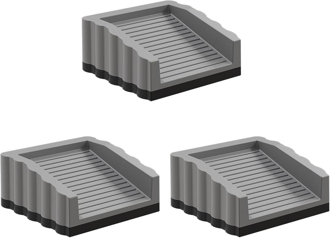 Upgrade Gray Rubber Door Stops Doorstop, Rubber Door Stoppers Wedge, Doors Stops for Door, Rubber Doors Stopper Wedge (Gray)