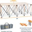 BORA Centipede 30in Folding Work Table - 48 x 96 Portable Workbench with 6000lb Capacity, 15-Strut Collapsible Work Bench for Garage, Mobile Workstation with Storage Bag - No Assembly Required CK15S