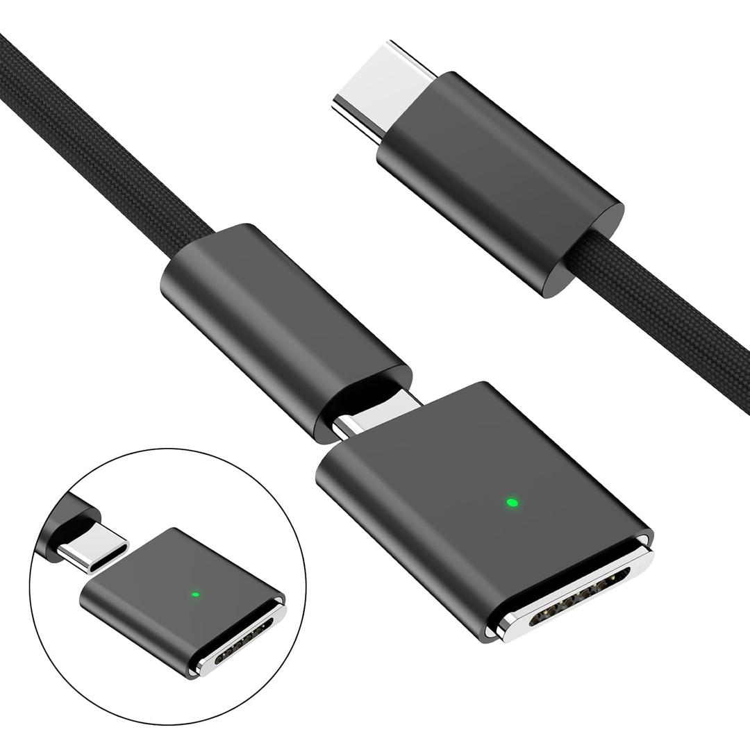 USB-C to Magnetic 3 cable140W Compatible with MacBook Pro 2023 (M2,14/16 inch),Air 2022 (M2),Pro 2021 (M1, 14/16 inch) with 240W Type-C Charging Cable (2M/6.6ft),Black