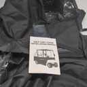 Black Rain Cover Enclosure for Lifted Golf Cart w/Long Roof EZGO Club Yamaha