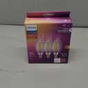 PHILIPS LED BA11 Candelabra LED Light Bulbs 500lm, Flicker-Free 60 Watt Soft White E12 Chandelier Bulbs with EyeComfort Technology, 2700k Incandescent Light, 3 Pack